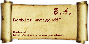 Bombicz Antigoné névjegykártya
